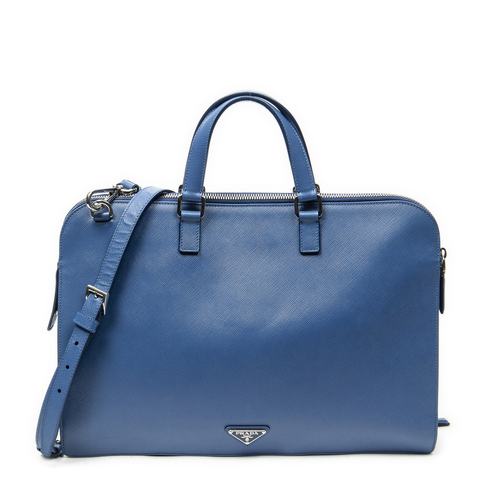 Prada Front Zip Pocket Briefcase